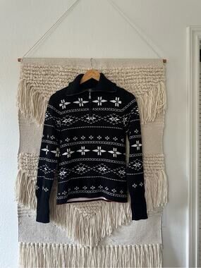 Bogner Quarter Zip Wool Blend Sweater